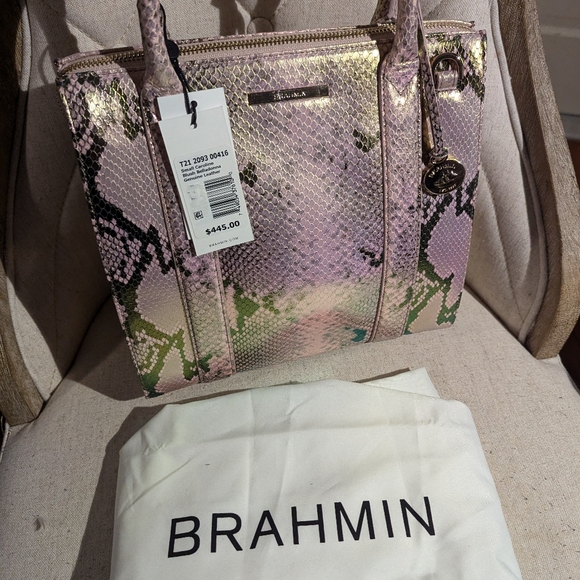 Brahmin Blush Belladonna Caroline Satchel - Picture 7 of 12